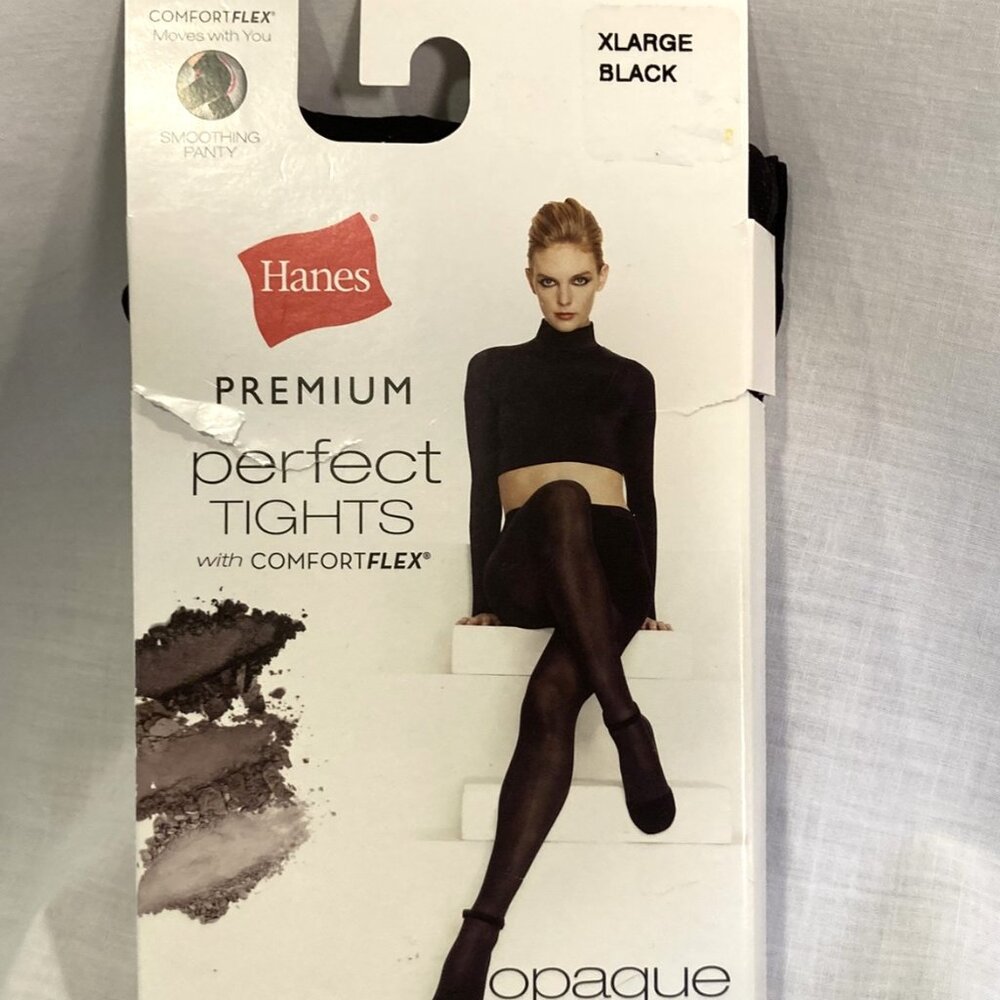 Hanes opaque black tights